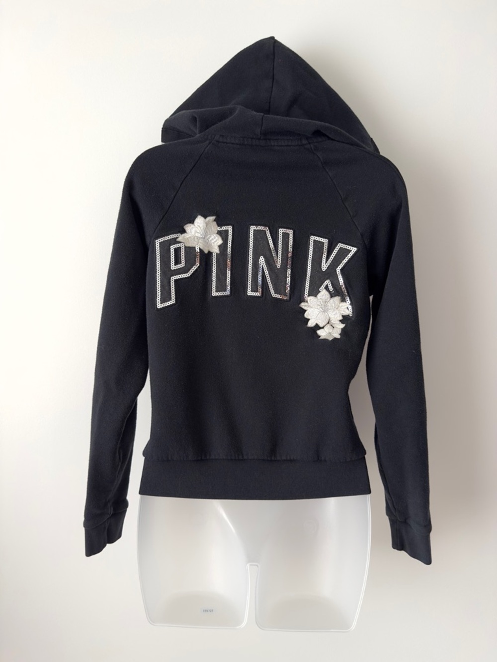 victoria’s secret pink sequin floral hoodie